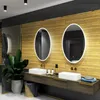 Elliptisch Badezimmerspiegel mit LED-Beleuchtung und Produktbild-Vorschau 4