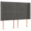 vidaXL LED Kopfteil Dunkelgrau 147x16x118/128 cm Samt -  Produktbild-Vorschau 4