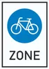 Schild Fahrradzone A6 (105x148mm) Produktbild-Vorschau 1