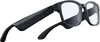 A pair of black smart glasses with clear lenses is shown against a white background. Podgląd zdjęcia produktu