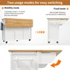 OKWISH Îlot de Cuisine avec Plateau Pliant, 2 Portes, 4 Voir les images du produit 6