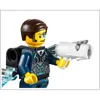 A close-up shot of a Lego minifigure with a jetpack and a white weapon. Podgląd zdjęcia produktu