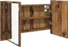 Kúpeľňová zrkadlová skrinka Staré drevo 80 x 12 x 45 cm Náhľad obrázku produktu 6