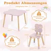 COSTWAY Tavolo per bambini con 2 sedie, set da pranzo per Anteprima dell’immagine prodotto 3