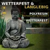 INtrenDU Buddha Gartenfigur Sitzend 38 cm | Wetterfeste Produktbild-Vorschau 2