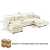 Divano ad angolo a U BEALIFE 320x76x91 cm | 4 posti + 2 Anteprima dell’immagine prodotto 4