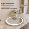 Zimilo LED-badspiegel, rond, 70 cm, goud, met verlichting. Productafbeelding-voorbeeld 7