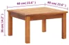vidaXL Tavolino da giardino 60x60x36 cm in legno massiccio Anteprima dell’immagine prodotto 5