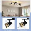 ZMH lampa sufitowa reflektor sufitowy 4 płomienie czarny Podgląd zdjęcia produktu 3