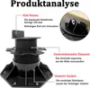 UISEBRT 50 kusů výškově nastavitelných podstavců 30-60 mm Náhled obrázku produktu 3