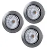 3er Set LED Einbaustrahler silber IP44 60mm – dimmbar & Produktbild-Vorschau 2
