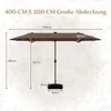 COSTWAY podwójny parasol 400x 200cm, parasol ogrodowy z Podgląd zdjęcia produktu 3