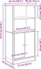 Komoda vidaXL Artisan z drewna dębowego 62 x 36 x 121,5 cm Podgląd zdjęcia produktu 8