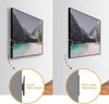 Comparison of a usual wall mount versus a micro-gap wall mount for a TV, with close-up diagrams. Anteprima dell’immagine prodotto
