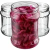 Three glass jars, one filled with purple food, are arranged on a white background. Anteprima dell’immagine prodotto