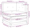 vidaXL Garten-Ecksofas mit Kissen 2 Stk. Wachsbraun Produktbild-Vorschau 8