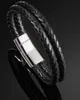 SERASAR - Bracelet en cuir pour homme [Double] en acier Voir les images du produit 13