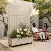 Trennwand ‘Aaskis’ mit Blumenkasten Rollen Stahl 190 x 120 Produktbild-Vorschau 4