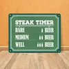 Steak Timer Metallschild in grün Bier Grill grillen Fleisch Produktbild-Vorschau 4