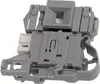 A close-up studio shot of a gray washing machine door lock mechanism against a white background. Produktbild-Vorschau