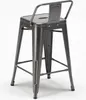 Barhocker im industrie stil aus metall mit rückenlehne Produktbild-Vorschau 3