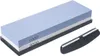 A sharpening stone with two grit sides and a black holder. Produktbild-Vorschau