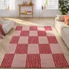 sweeek - Indoor-Teppich rot und rosa kariert Produktbild-Vorschau 2