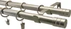 A close-up, angled view of a double curtain rod set with rings and clips, against a white background. Produktbild-Vorschau