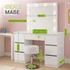 Juskys Schminktisch Talea und Hocker Tonia mit LED, 7 Produktbild-Vorschau 5