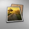 Gerahmtes Poster - Schwarzer Rahmen - Feld Straße Baum - Produktbild-Vorschau 3