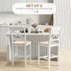 HOMCOM 2er-Set Barhocker, Sitzhöhe 60,2 cm, Küchenhocker Produktbild-Vorschau 4