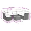 8-tlg. Garten-Sofagarnitur mit Kissen Beige Poly Rattan Produktbild-Vorschau 3