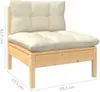 vidaXL 7-tlg. Garten-Lounge-Set mit Creme Kissen Produktbild-Vorschau 10