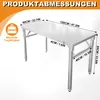 UISEBRT Table en acier inoxydable pliable Table de travail Voir les images du produit 2