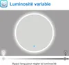 Miroir de salle de bain LED rond de 120cm, dimmable + Voir les images du produit 2
