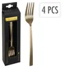 Dessertgabeln für Kuchen und Snacks, Stahl, Gold, 4 Stück, Produktbild-Vorschau 10