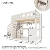 Flieks Etagenbett 90x200cm mit Schreibtisch und Stauraum, Produktbild-Vorschau 5