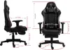 Chair Racing Chefsessel mit Fußstütze und ergonomsichen Produktbild-Vorschau 8