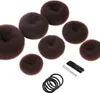 INF 32er-Pack Donut-Haaraccessoires-Set Braun Produktbild-Vorschau 1