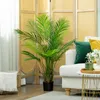 HOMCOM Grand palmier artificiel 120 cm, plante artificielle Voir les images du produit 7