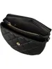 An open black quilted handbag is shown from a top-down perspective against a white background. Anteprima dell’immagine prodotto