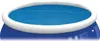 A close-up view of a blue solar cover on an inflatable pool. Produktbild-Vorschau