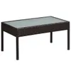 5-tlg. Garten-Lounge-Set mit Auflagen Poly Rattan Braun Produktbild-Vorschau 5