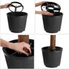 Collage of four images showing the assembly of a Christmas tree stand. Voir les images du produit