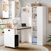 Merax Klappbarer Schreibtisch mit Regal, 2-in-1 Bücherregal Produktbild-Vorschau 1