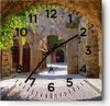 Wanduhr - Quadrat - Glasuhr - Straße Geschichte Architektur Produktbild-Vorschau 1