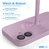 A close-up of a purple phone case with liquid being poured onto it, highlighting its features. Produktbild-Vorschau