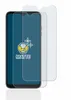 A smartphone screen protector is shown in front of a smartphone. Produktbild-Vorschau