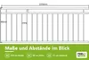 Französischer Balkon Fenstergeländer aus Edelstahl 90x225 Produktbild-Vorschau 5