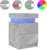 A concrete-effect bedside table with blue LED lighting. Náhľad obrázku produktu